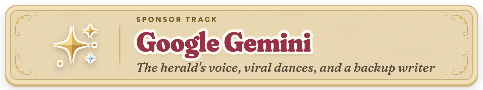Sponsor track: Google Gemini